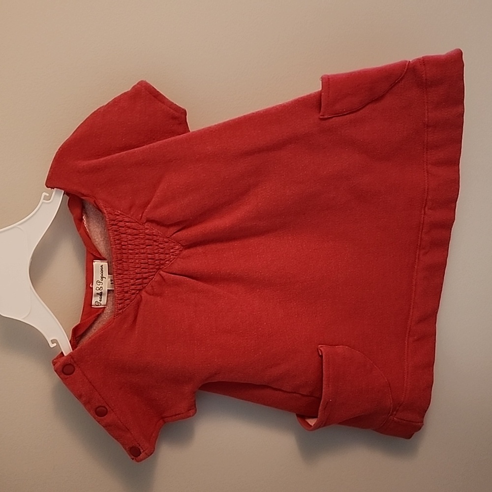 Pearls & Popcorn 12m, soft stretchy dress
